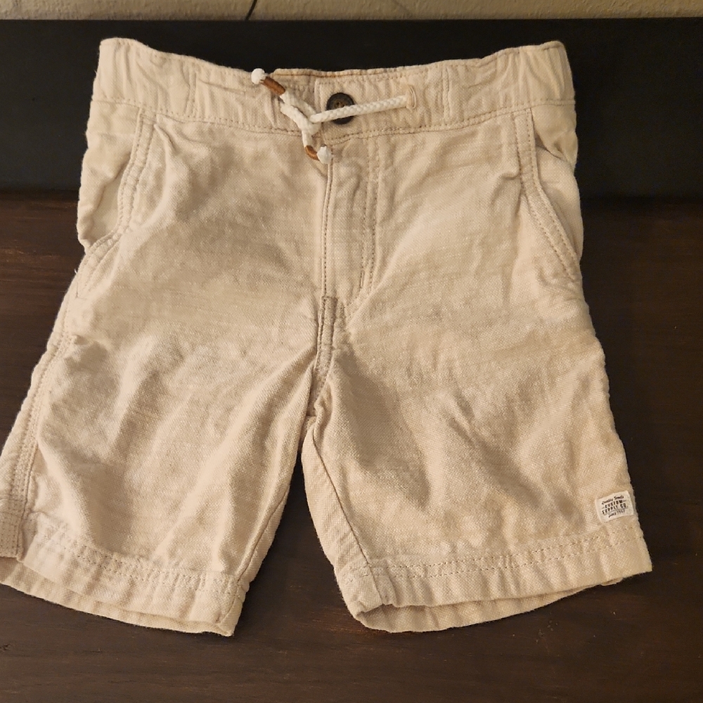 Boy's Adjustable Khaki Chambray Casual Shorts